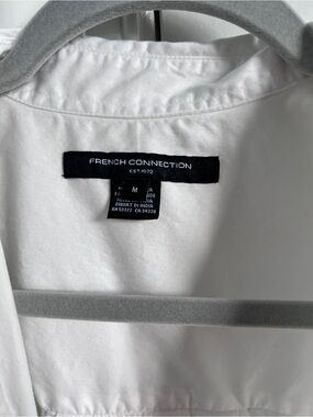 French Connection White Button-Up Shirt
